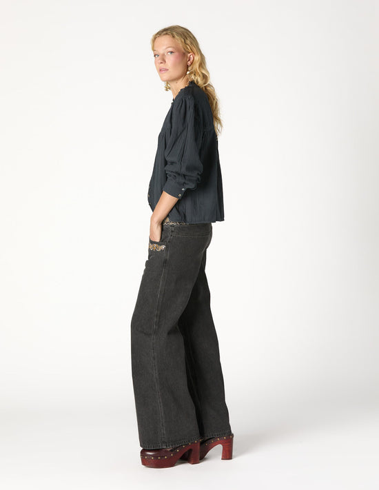CAMISA JARETAS LACE ANTRACITA