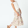 INDIAN PRINT LONG SKIRT CAPPUCCINO