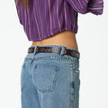 BLUE STUDDED TROUSERS