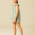VESTIDO JARETAS VOLANTE VERDE