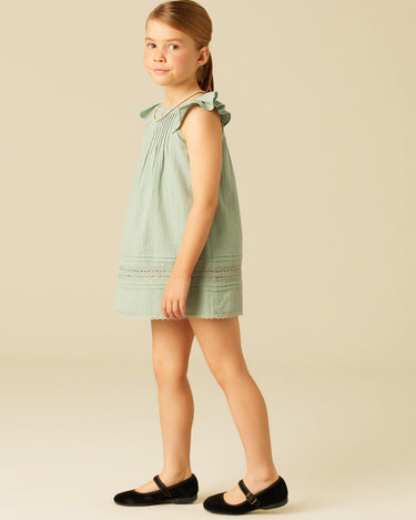 VESTIDO JARETAS VOLANTE VERDE