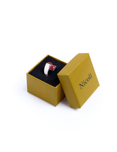 ANILLO GEOMÉTRICO CHILI PLATEADO