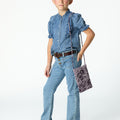 BLUE FLARE DENIM JEANS