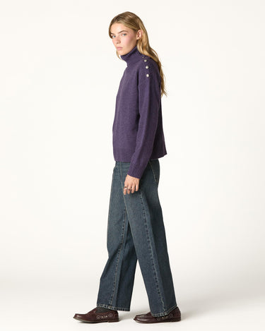 PENSÉE BUTTON TURTLENECK SWEATER