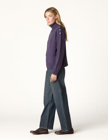 PENSÉE BUTTON TURTLENECK SWEATER