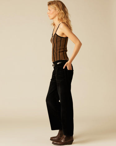 PANTALÓN TERCIOPELO BOLSILLO NEGRO