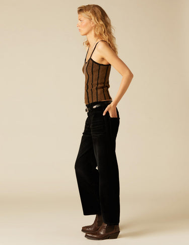 PANTALÓN TERCIOPELO BOLSILLO NEGRO