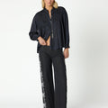 ANTHRACITE PIN TUCK SHIRT