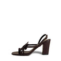 BROWN FLORAL HEEL SANDAL