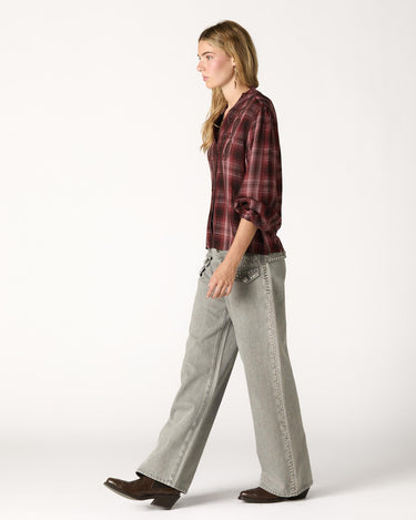 BLACKBERRY CHECK EMBROIDERED SHIRT