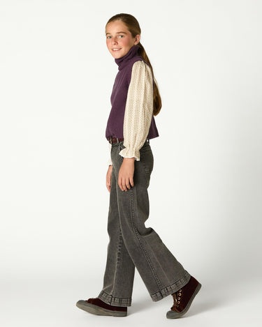 CHALECO CUELLO VUELTO PLUM