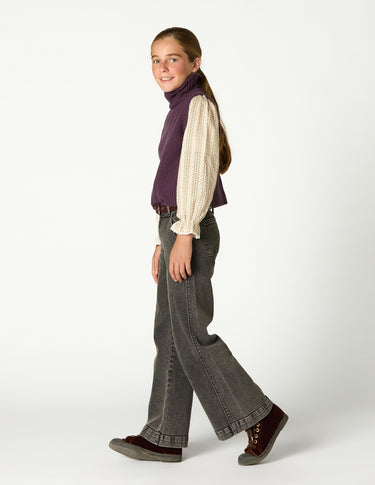 CHALECO CUELLO VUELTO PLUM
