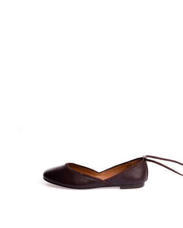 BURGUNDY STRAP BALLET FLAT