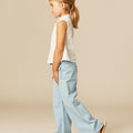 PANTALÓN BOLSILLOS TAPETA AZUL