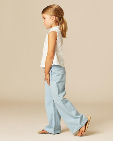 PANTALÓN BOLSILLOS TAPETA AZUL