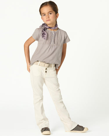IRON GREY RUCHED T-SHIRT