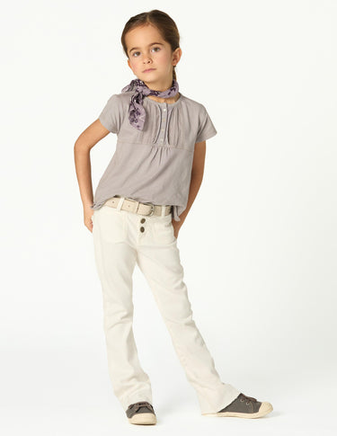 IRON GREY RUCHED T-SHIRT