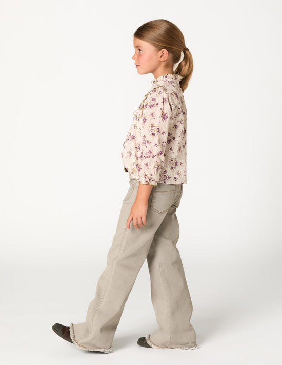 CAMISA CANESU MANGA VOLANTE BOUQUET PLUM