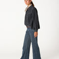 PANTALÓN DENIM DESFLECADO DARK BLUE