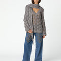 SILVER SHIMMER KNIT SHAWL