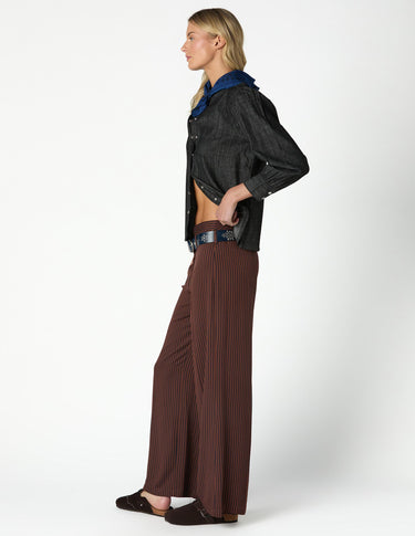 BROWN STRIPED PANTS