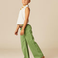 GREEN POCKET PLACKET TROUSERS