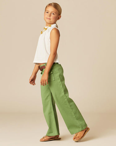 GREEN POCKET PLACKET TROUSERS