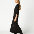 VESTIDO FLOR STRASS BLACK