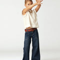 WIDE LEG DENIM PANTS