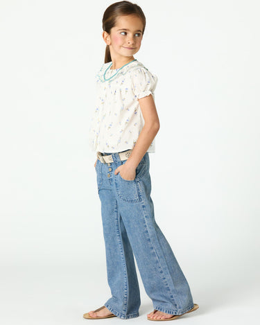 BLUE DENIM POCKET TROUSERS