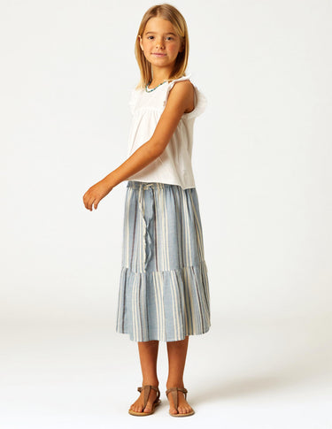 WHITE RUFFLED T-SHIRT