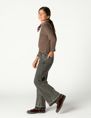 PANTALÓN DENIM DESFLECADO GREY