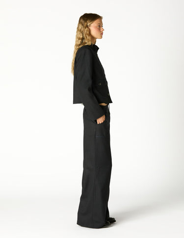PANTALÓN BOLSILLOS PIPING AZUL