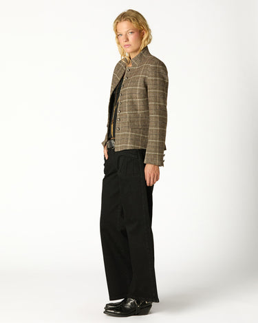 BLAZER AUSTRÍACA CUADROS MARRON