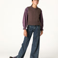 ROUND NECK VEST CHOCOLATE