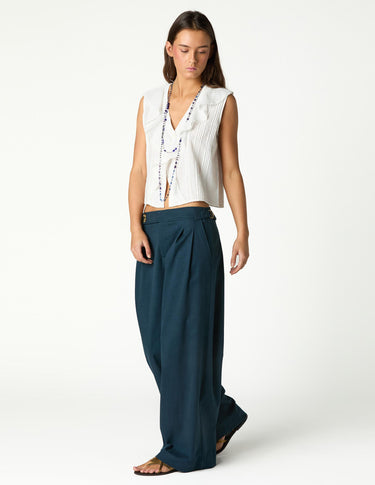 DOUBLE BUTTON TAB TROUSERS
