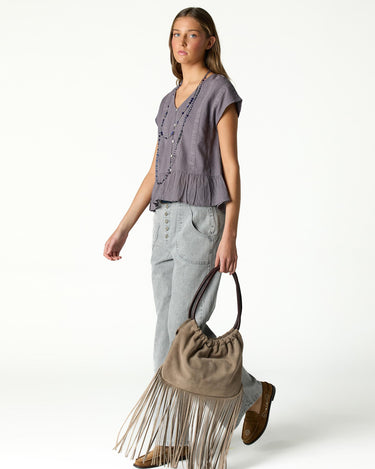 OVERCAST LACE V-NECK SHIRT