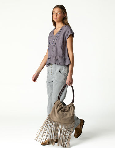 OVERCAST LACE V-NECK SHIRT