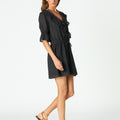 ANTHRACITE RUFFLE DRESS