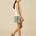 JAPANESE FLOWER GREEN SKIRT