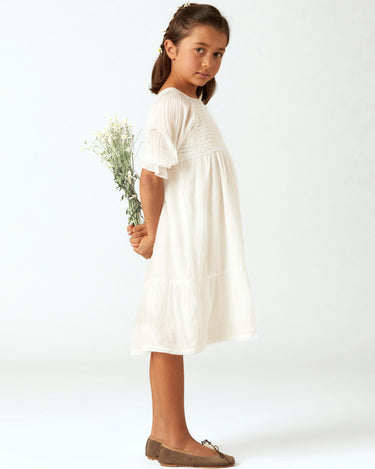 SQUARE DRESS WITH WHITE LACE