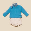 CABLE KNIT SWEATER POWDER