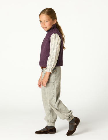 CHALECO CUELLO VUELTO PLUM