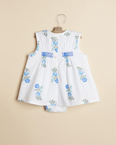 MULTICOLOR BLUE FLORAL DRESS