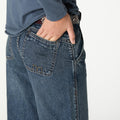 "NN" EMBROIDERED JEANS BLUE RIN