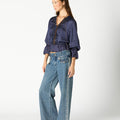 CAMISA ABULLONADA LACE MIDNIGHT BLUE