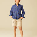 CAMISA HOJAS AZUL