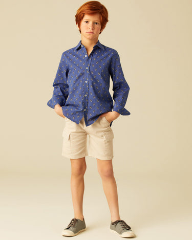 CAMISA HOJAS AZUL