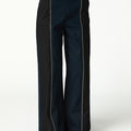 TWO-TONE ZIPPER TROUSERS