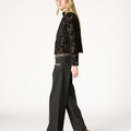 MANDARIN COLLAR PRINT JACKET